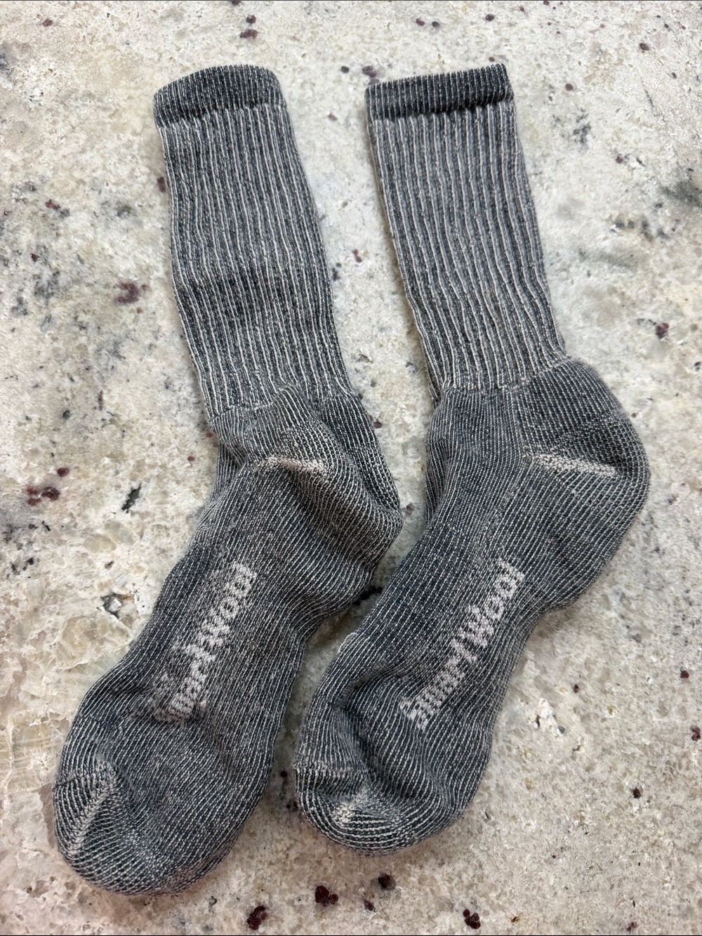 Smartwool Size Large Unisex Socks Gray Wool Tall Hiking Cushion Performance
